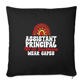 Deputy Principal - Sofa pillowcase 17,3'' x 17,3'' (45 x 45 cm) - black - Front
