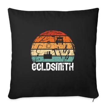 Goldsmith jeweler gift idea - Sofa pillowcase 17,3'' x 17,3'' (45 x 45 cm) - black - Front
