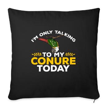 Molinasittich Perroquet Oiseau Perruche du Soleil - Housse de coussin décorative 45 x 45 cm - noir - Devant