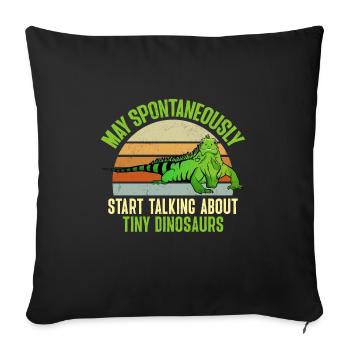 Leguan Eidechse Reptil Herpetologe - Sofakissenbezug 45 x 45 cm - Schwarz - Vorne