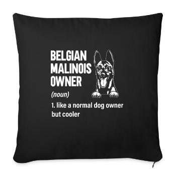 Malinois Belgischer Schäferhund Mechelaar Hund - Sofakissenbezug 45 x 45 cm - Schwarz - Vorne
