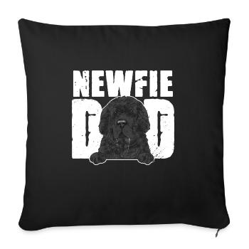 Terre-Neuve Chien de Terre-Neuve - Housse de coussin décorative 45 x 45 cm - noir - Devant