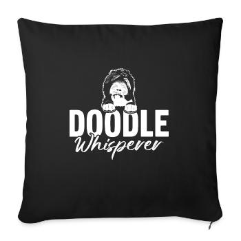 Sheepadoodle Doodle Dog - Sofa pillowcase 17,3'' x 17,3'' (45 x 45 cm) - black - Front