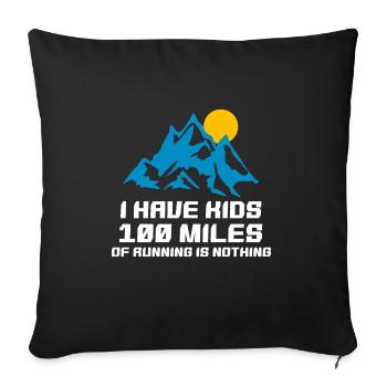 Trail Runner Running Jogging Jogger I Gift - Sofa pillowcase 17,3'' x 17,3'' (45 x 45 cm) - black - Front