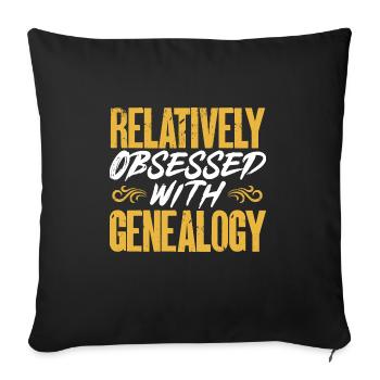 Genealogy Genealogy Genealogist - Sofa pillowcase 17,3'' x 17,3'' (45 x 45 cm) - black - Front