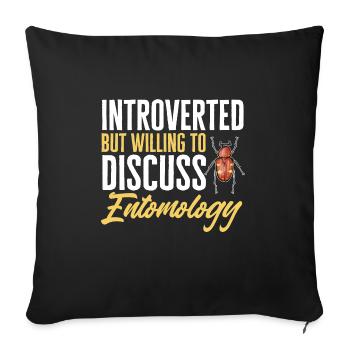 Insect collectors, insects, beetle lovers, entomologists - Sofa pillowcase 17,3'' x 17,3'' (45 x 45 cm) - black - Front