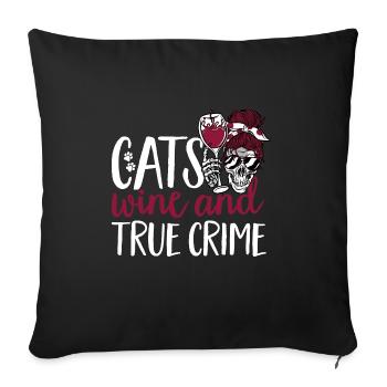 Wahre Verbrechen Podcaster True Crime Podcast - Housse de coussin décorative 45 x 45 cm - noir - Devant