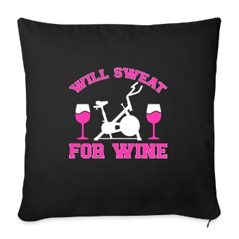 Indoor Cycling Bike Workout - Sofa pillowcase 17,3'' x 17,3'' (45 x 45 cm) - black - Front