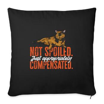 Schildpatt Katze Tortoiseshell Cat Tortie - Sofakissenbezug 45 x 45 cm - Schwarz - Vorne