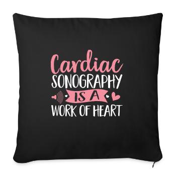 Cardiologist Medical Ultrasonography Ultrasound - Sofa pillowcase 17,3'' x 17,3'' (45 x 45 cm) - black - Front