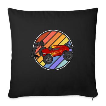 RC Car Remote Control Car - Sofa pillowcase 17,3'' x 17,3'' (45 x 45 cm) - black - Front