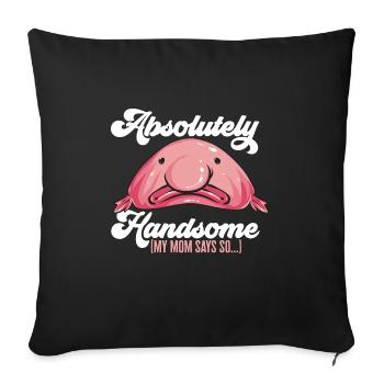 Blob fish - Sofa pillowcase 17,3'' x 17,3'' (45 x 45 cm) - black - Front