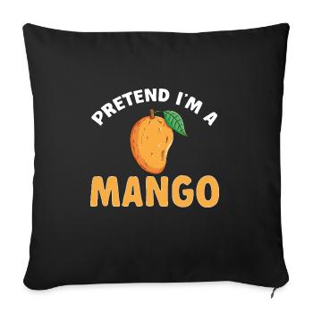 Mango Fruit Mango - Sofa pillowcase 17,3'' x 17,3'' (45 x 45 cm) - black - Front