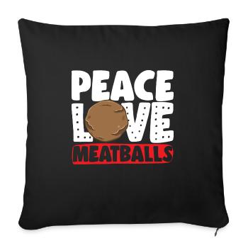 Boulettes de viande Italie Cuisine italienne - Housse de coussin décorative 45 x 45 cm - noir - Devant