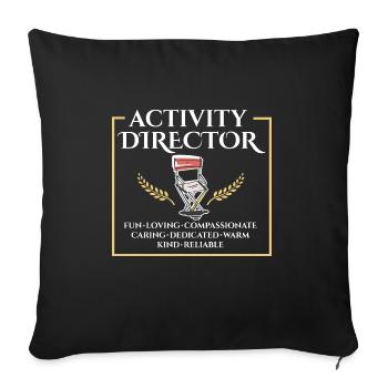 Proud Activity Director Appreciation Professional - Sofakissenbezug 45 x 45 cm - Schwarz - Vorne