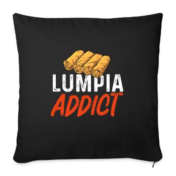 Lumpia Filipino Food Philippines - Sofa pillowcase 17,3'' x 17,3'' (45 x 45 cm) - black - Front