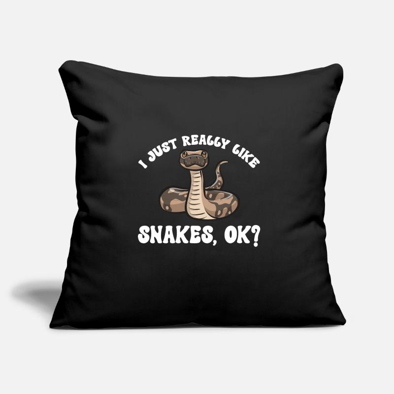 Ball Python Snake King Python Housse de coussin décorative 45 x 45 cm