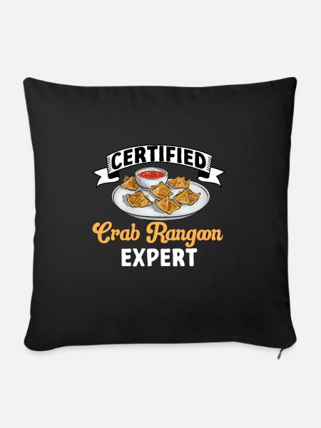 Krabben Rangoon Crab Rangoon - Sofakissenbezug 45 x 45 cm - Schwarz