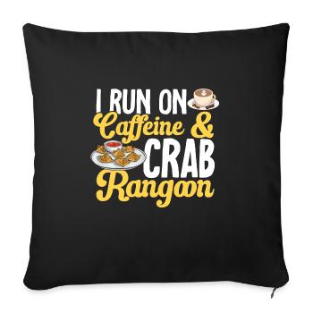 Krabben Rangoon Crab Rangoon - Sofa pillowcase 17,3'' x 17,3'' (45 x 45 cm) - black - Front