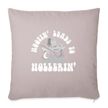 Drôle De Cowboy Hootin' Conduit À Hurler - Housse de coussin décorative 45 x 45 cm - taupe clair - Devant