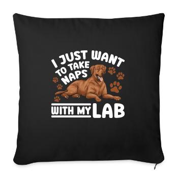 Fuchsroter Labrador Retriever Fox Red Labrador - Sofa pillowcase 17,3'' x 17,3'' (45 x 45 cm) - black - Front