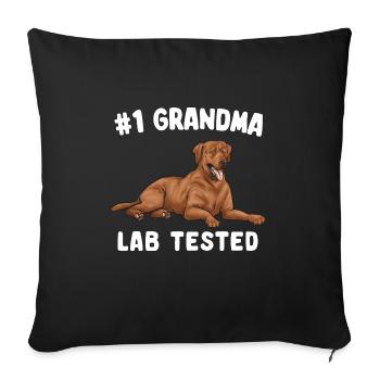 Fuchsroter Labrador Retriever Fox Red Labrador - Sofakissenbezug 45 x 45 cm - Schwarz - Vorne