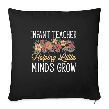 Enseignante de maternelle Éducatrice de centre de garde - Housse de coussin décorative 45 x 45 cm - noir - Devant