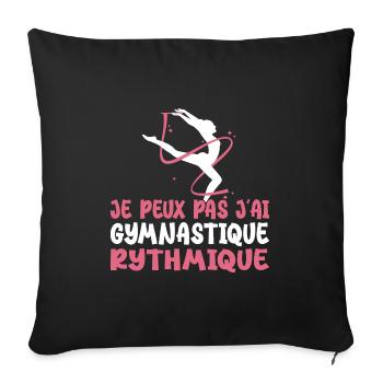 Ich kann nicht Ich habe Vintage Rhythmic Gym Frau - Sofakissenbezug 45 x 45 cm - Schwarz - Vorne