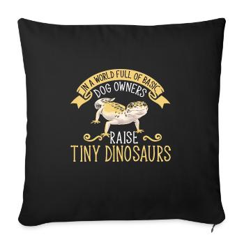 Leopard Gecko Reptile Pet Gecko - Sofa pillowcase 17,3'' x 17,3'' (45 x 45 cm) - black - Front