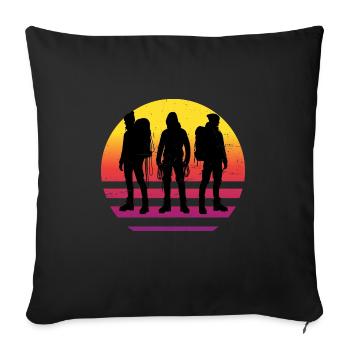 Grimpeur Femmes Hommes Escalade Grimpeur - Housse de coussin décorative 45 x 45 cm - noir - Devant