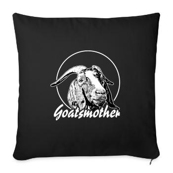 Goatsmother | Ziegenmama - Sofakissenbezug 45 x 45 cm - Schwarz - Vorne