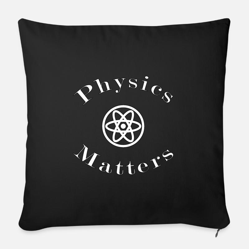physics - Sofa pillowcase 17,3'' x 17,3'' (45 x 45 cm) - black
