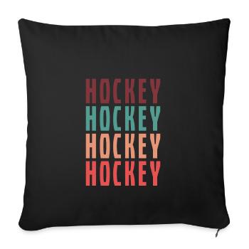 Hockey - Sofakissenbezug 45 x 45 cm - Schwarz - Vorne