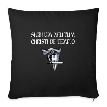 Kreuzritter Ritterorden Templer - Sofakissenbezug 45 x 45 cm - Schwarz - Vorne
