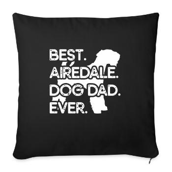 Airedale Terrier Chien - Housse de coussin décorative 45 x 45 cm - noir - Devant