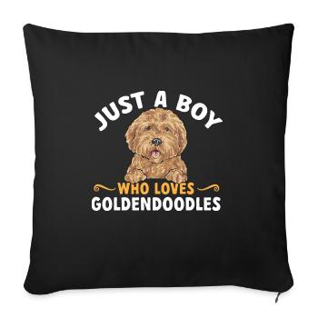 Goldendoodle Doodle Dog - Sofa pillowcase 17,3'' x 17,3'' (45 x 45 cm) - black - Front