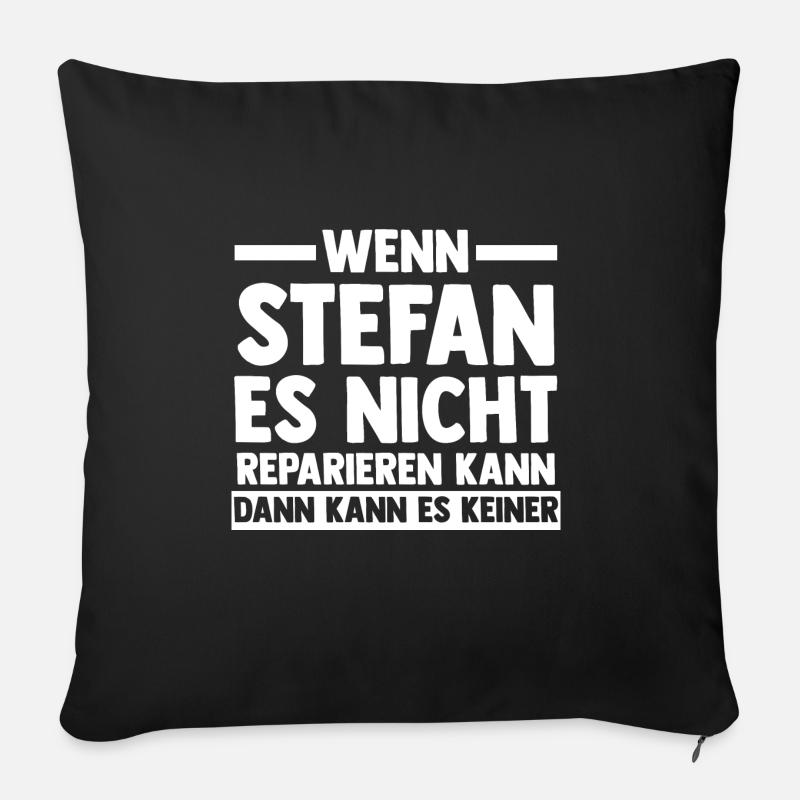 Stefan - Sofakissenbezug 45 x 45 cm - Schwarz
