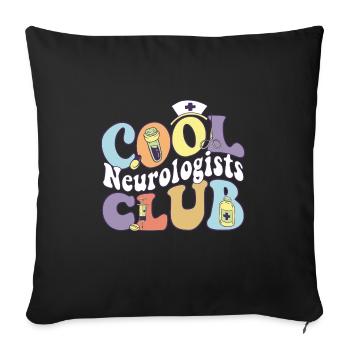 Cool Neurologists Club Neurology Practitioner - Sofakissenbezug 45 x 45 cm - Schwarz - Vorne