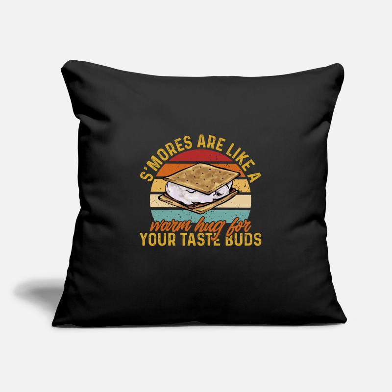 S'more Campfire Marshmallow Camping Housse de coussin décorative 45 x 45 cm