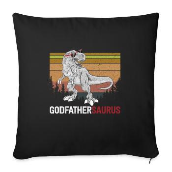 Godfathersaurus Rex Dinosaur T Rex Godfather - Sofa pillowcase 17,3'' x 17,3'' (45 x 45 cm) - black - Front