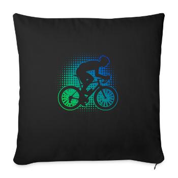 Vélo de route Vélo de route Hommes Vélo de route Vélo de route - Housse de coussin décorative 45 x 45 cm - noir - Devant