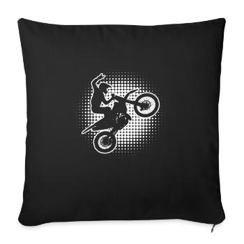 Men's Supermoto Dirt Biker Dirt Bike Dirt Bike - Sofa pillowcase 17,3'' x 17,3'' (45 x 45 cm) - black - Front