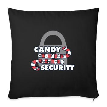 Candy Security Mom Dad Matching Birthday Costume - Sofa pillowcase 17,3'' x 17,3'' (45 x 45 cm) - black - Front