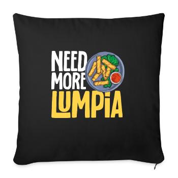 Lumpia Cuisine philippine Philippines - Housse de coussin décorative 45 x 45 cm - noir - Devant