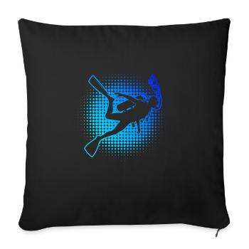 Diver Scuba Diver Scuba Diver Scuba Diving - Sofa pillowcase 17,3'' x 17,3'' (45 x 45 cm) - black - Front