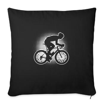 Road Cycling Road Bike Men Road Bike Road Cycling - Sofa pillowcase 17,3'' x 17,3'' (45 x 45 cm) - black - Front
