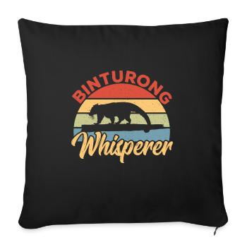 Binturong Bearcat Gift - Sofa pillowcase 17,3'' x 17,3'' (45 x 45 cm) - black - Front