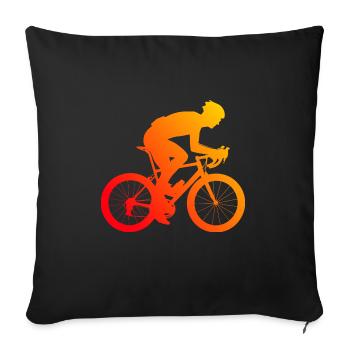 Cyclisme sur route pour femmes Vélo de route Cycliste sur route - Housse de coussin décorative 45 x 45 cm - noir - Devant