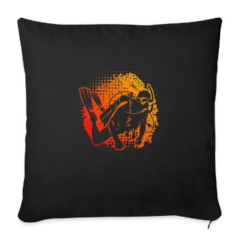 Plongée sous-marine Plongée libre Plongée sous-marine femme - Housse de coussin décorative 45 x 45 cm - noir - Devant