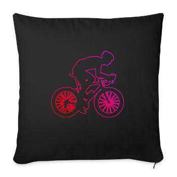 Vélo de route pour hommes Vélo de route Vélo de route Vélo de route - Housse de coussin décorative 45 x 45 cm - noir - Devant